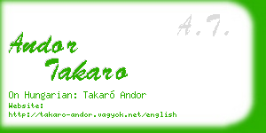 andor takaro business card
